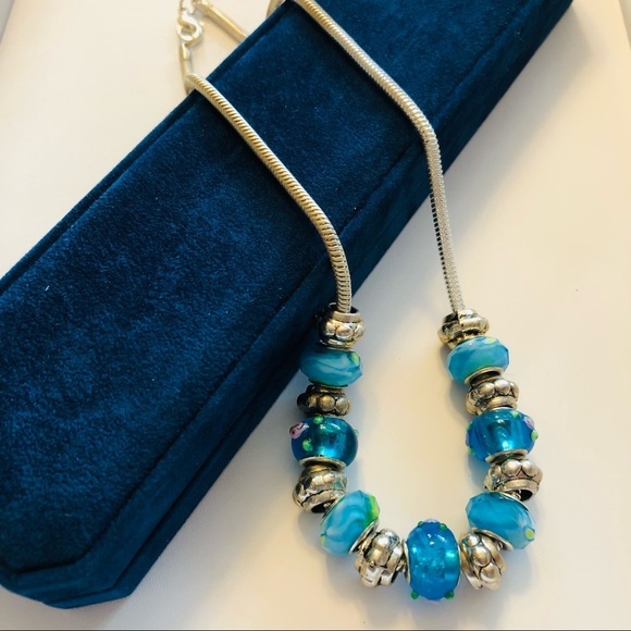 🌟Host Pick 🌟 Troll beads: Aquatic Life Collection on Silver Snake Chain - Picture 8 of 10